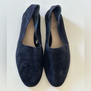 Massimo Dutti navy suede loafer size 38/ US 7